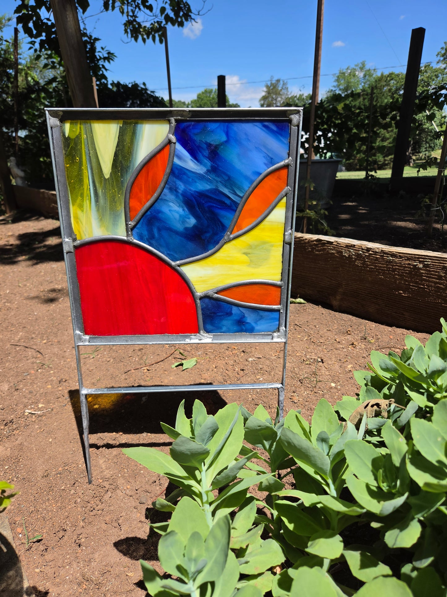 Stained Glass Garden Stake