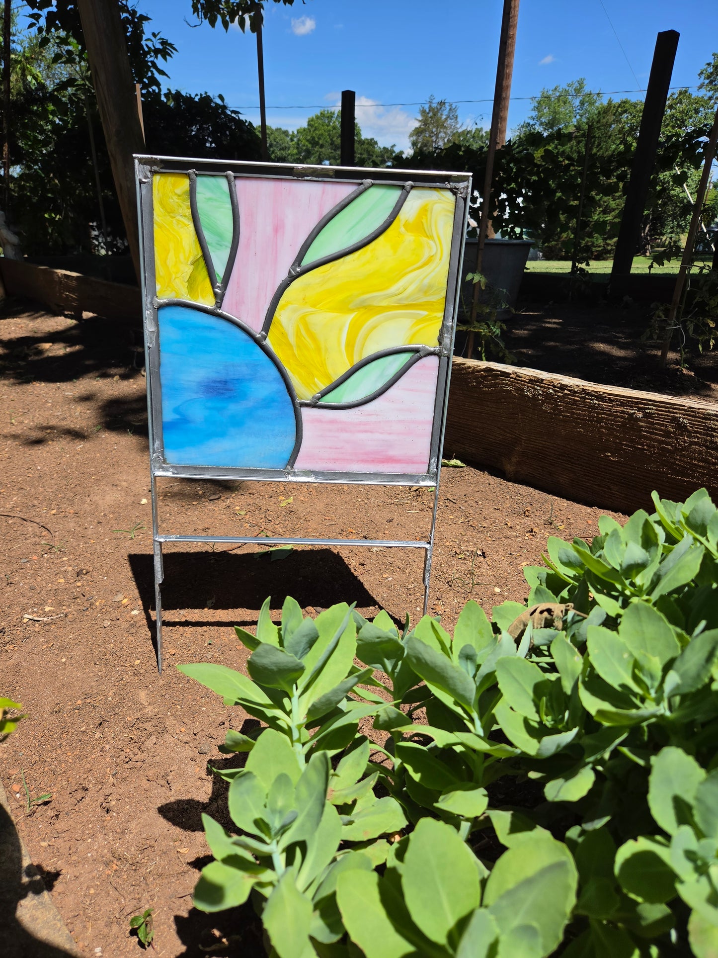 Stained Glass Garden Stake