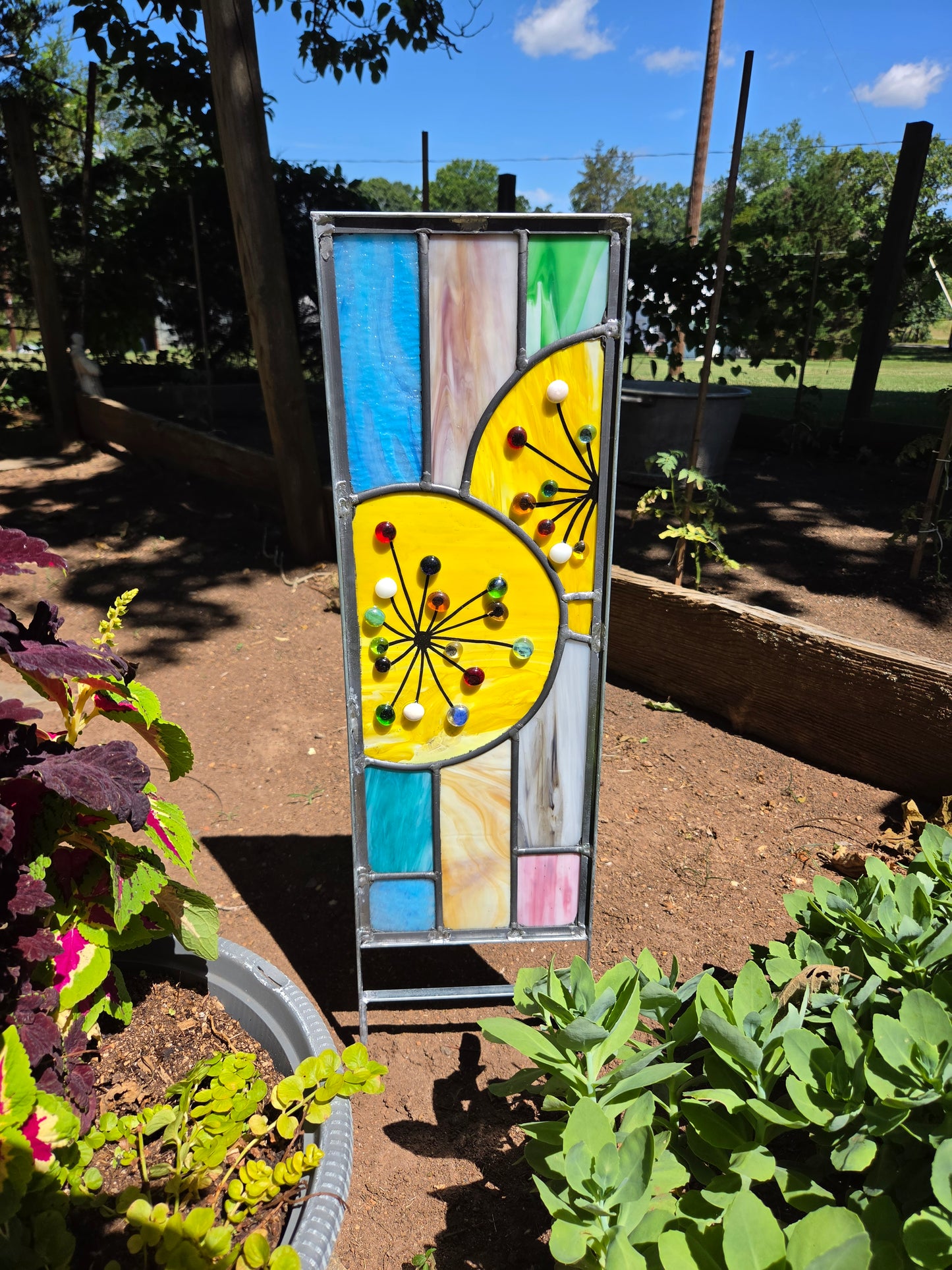 Dandelion Garden Stake #3