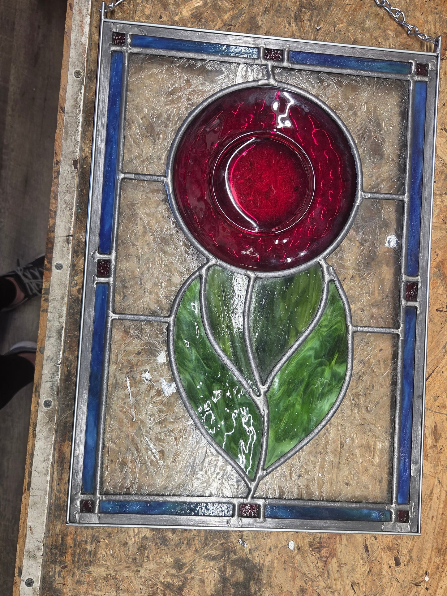 Vintage Dish Display of a rose