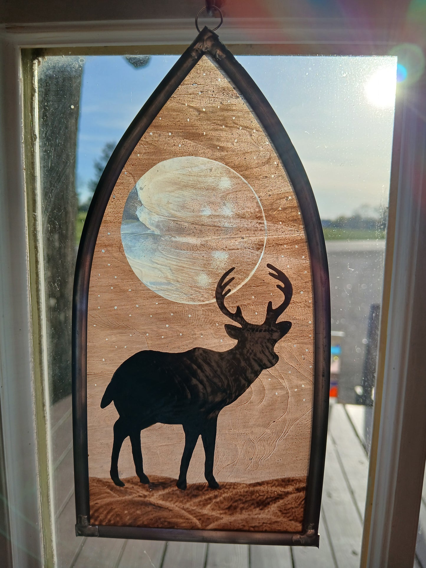 Deer and Moon Suncatcher