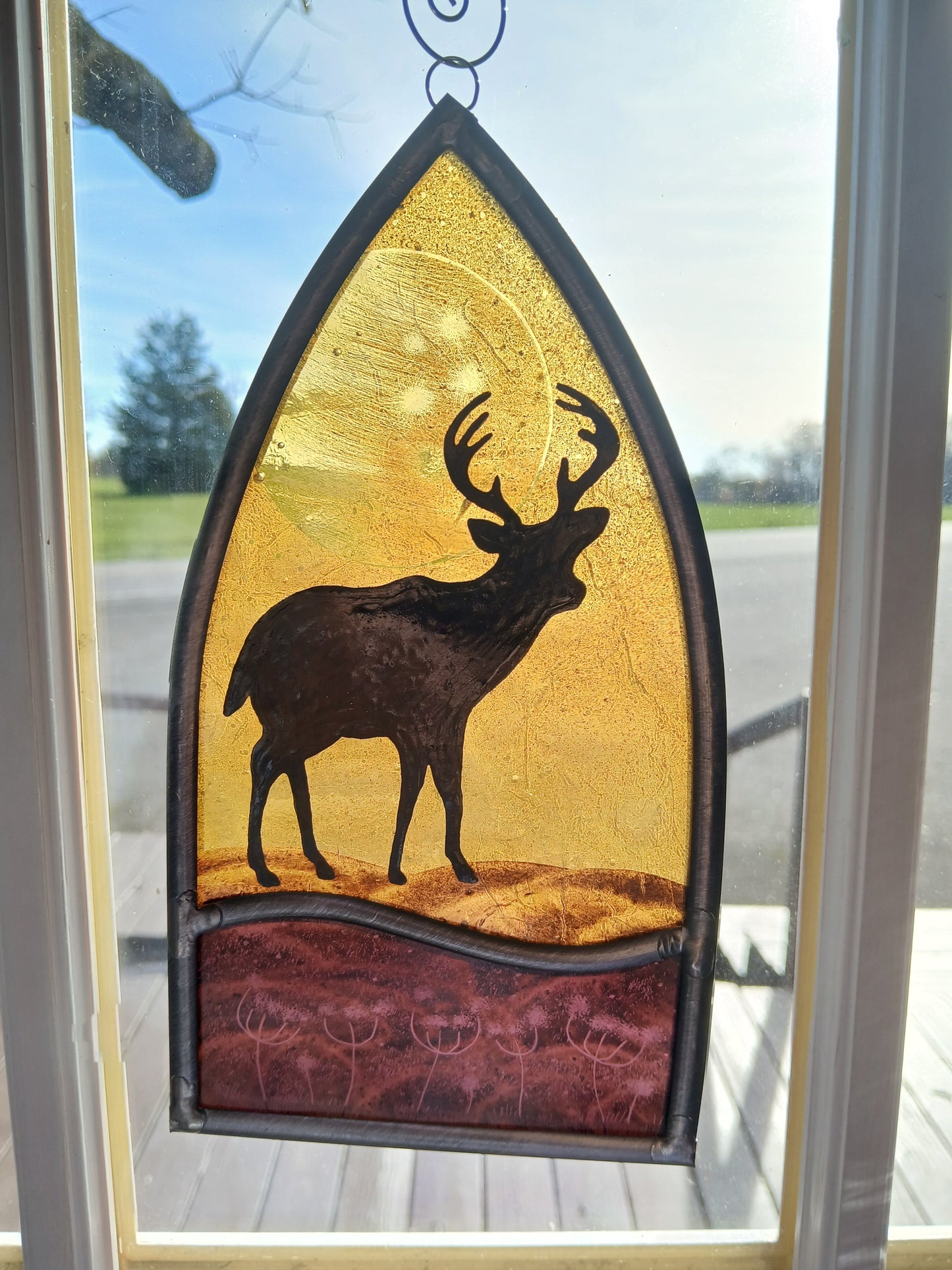 Deer and Moon Suncatcher