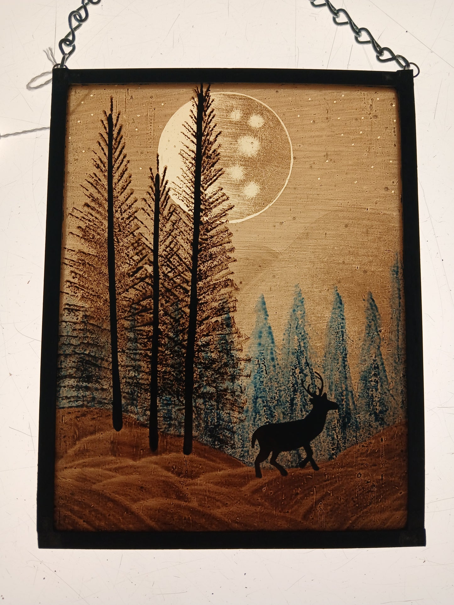 Elk with Moon