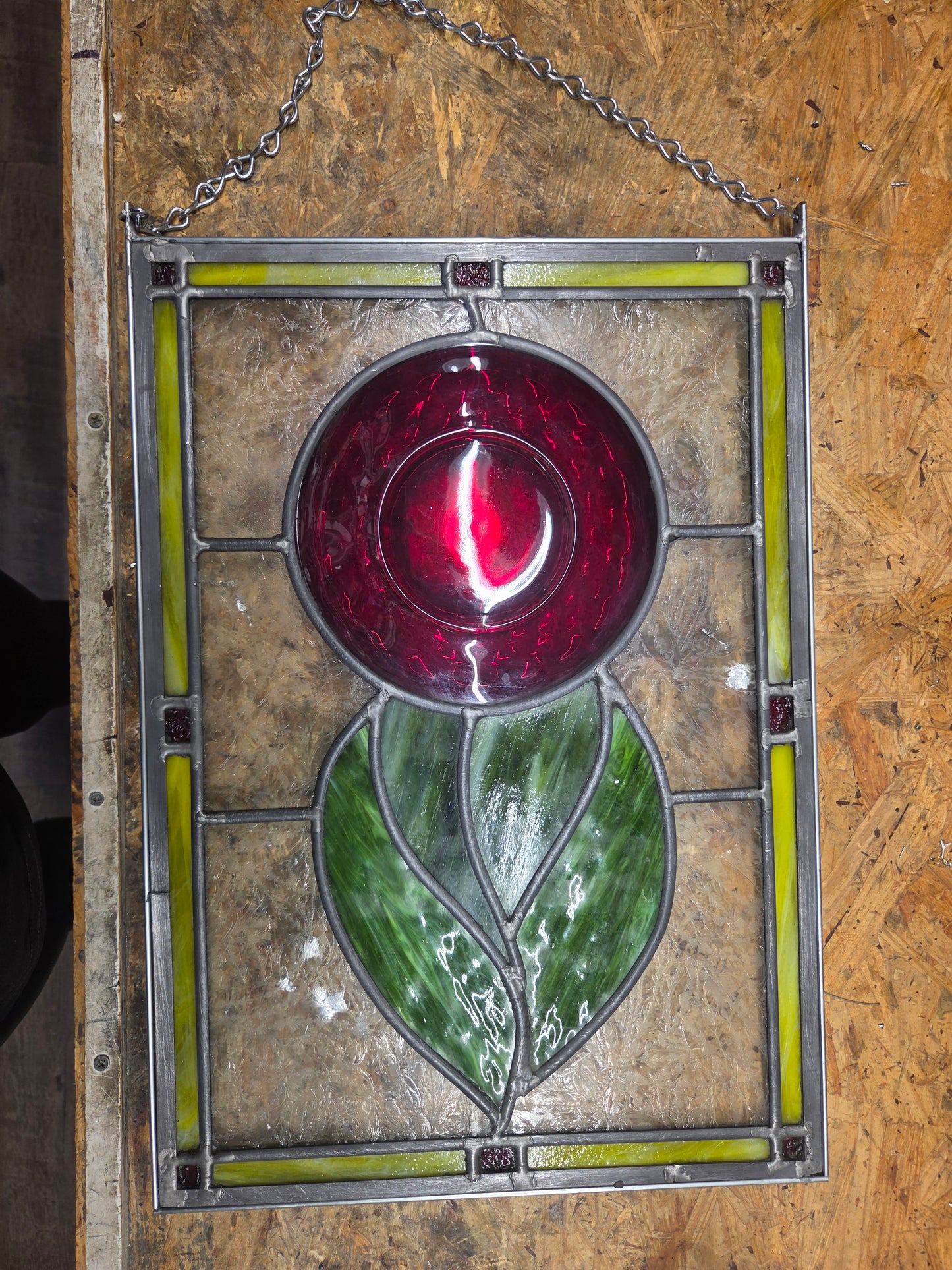 Vintage Dish Display of a rose