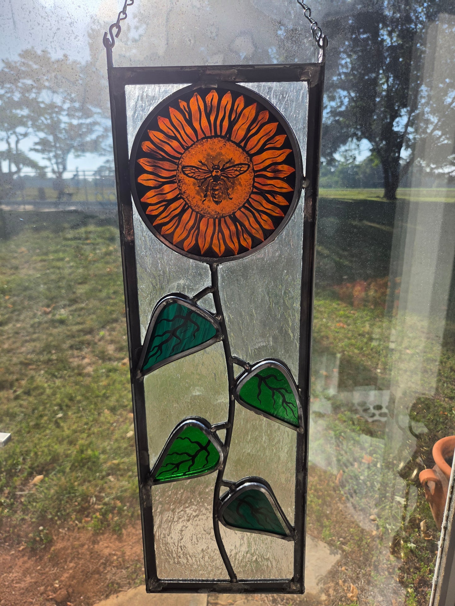 Hanging sunflower 3 24inx8in
