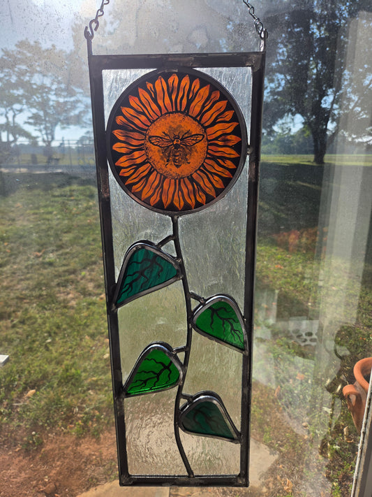 Hanging sunflower 3 24inx8in