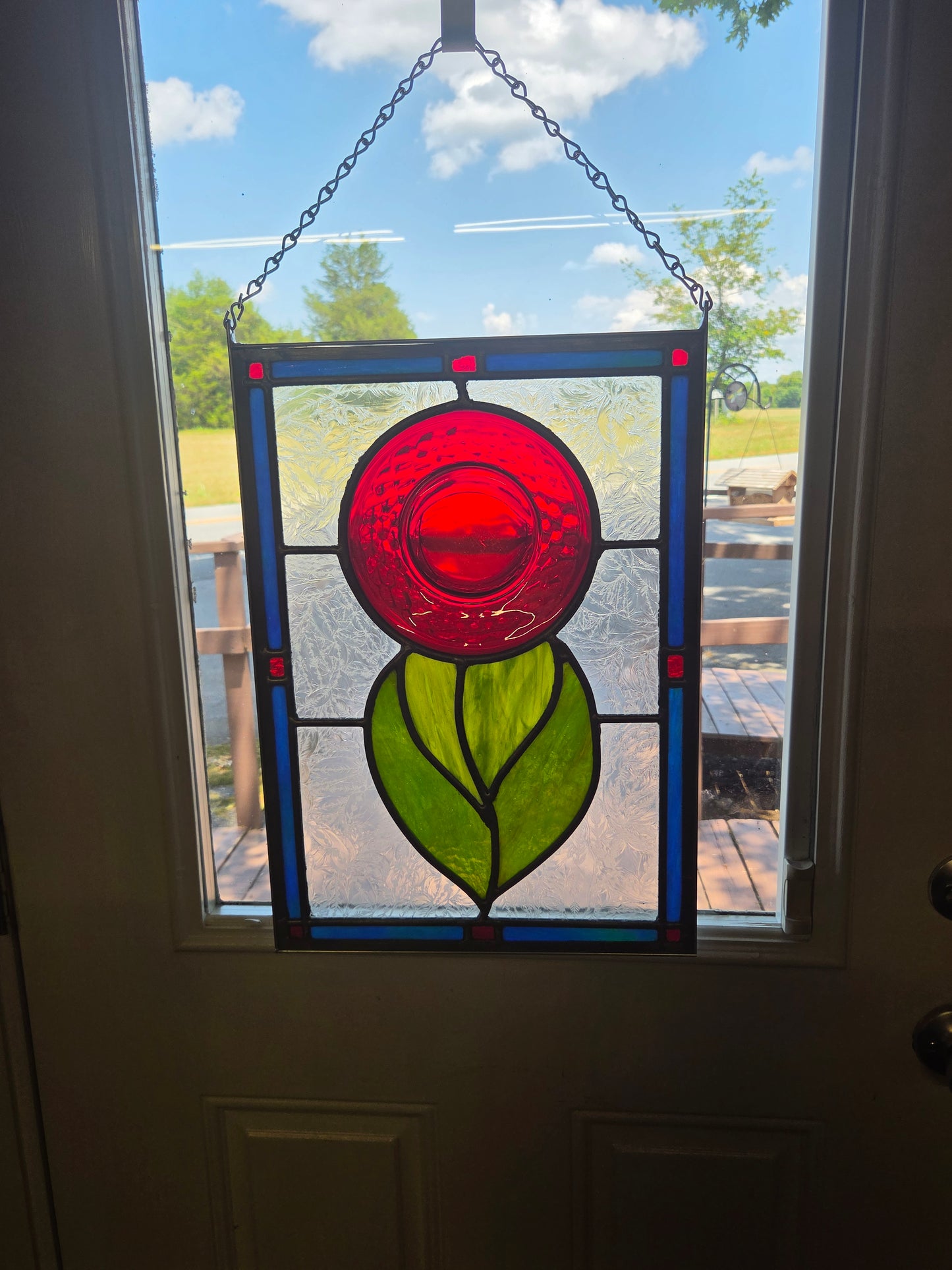 Vintage Dish Display of a rose
