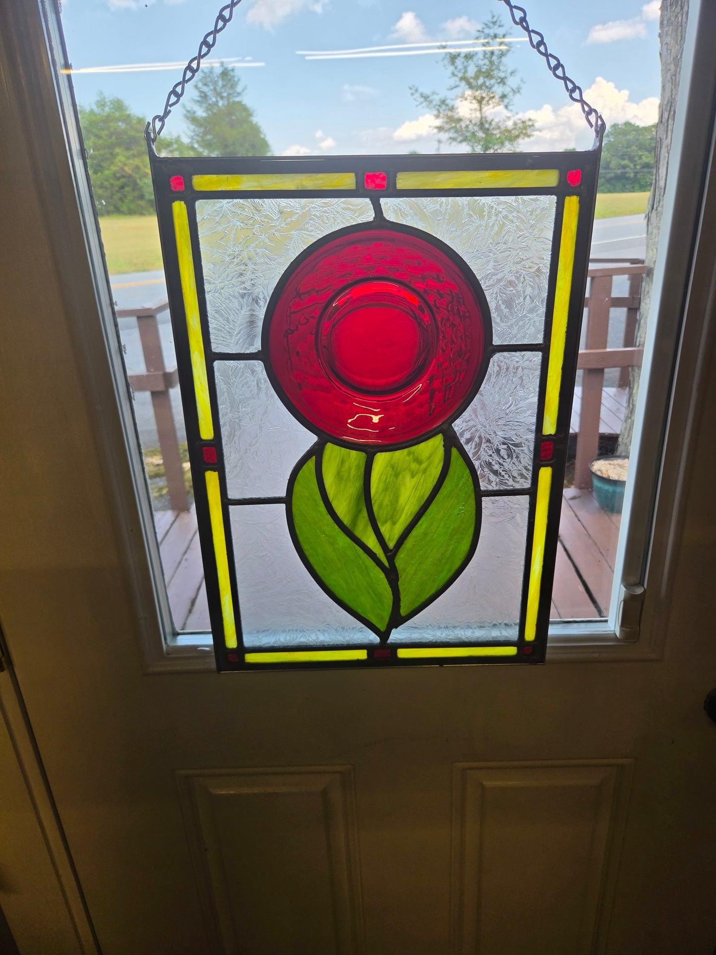 Vintage Dish Display of a rose