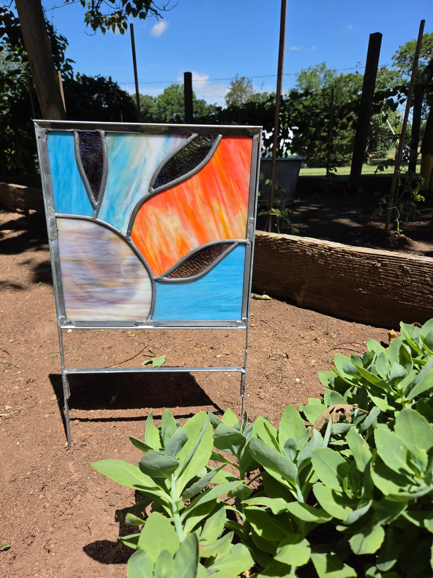 Stained Glass Garden Stake