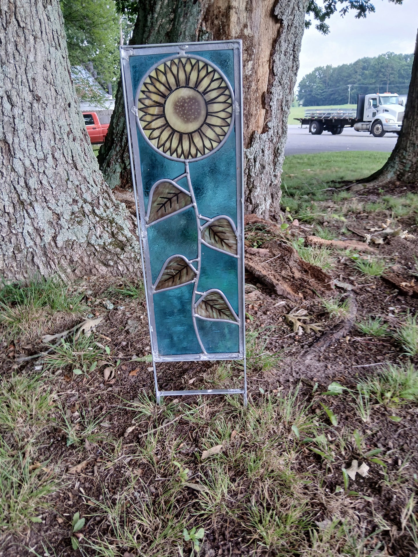 Sunflower garden stake 6